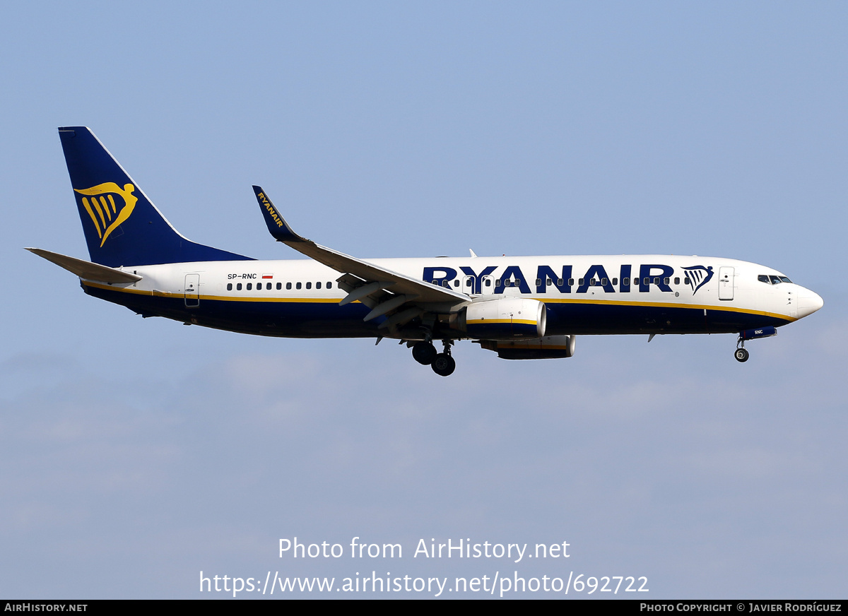 Aircraft Photo of SP-RNC | Boeing 737-8AS | Ryanair | AirHistory.net #692722