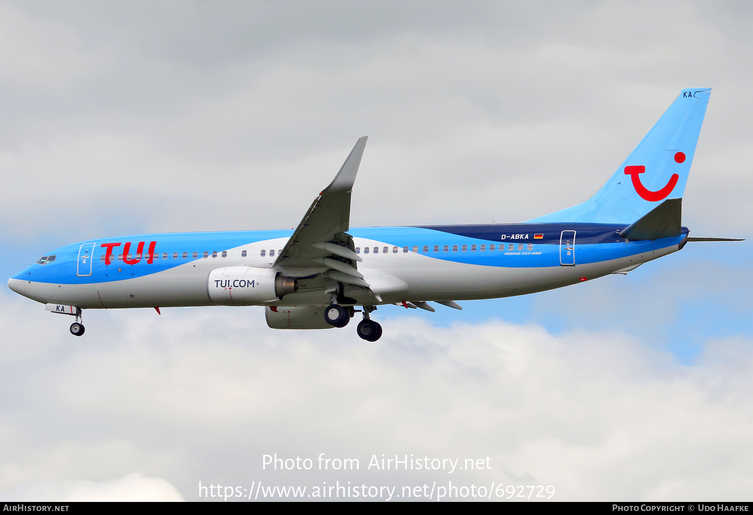 Aircraft Photo of D-ABKA | Boeing 737-82R | TUI | AirHistory.net #692729