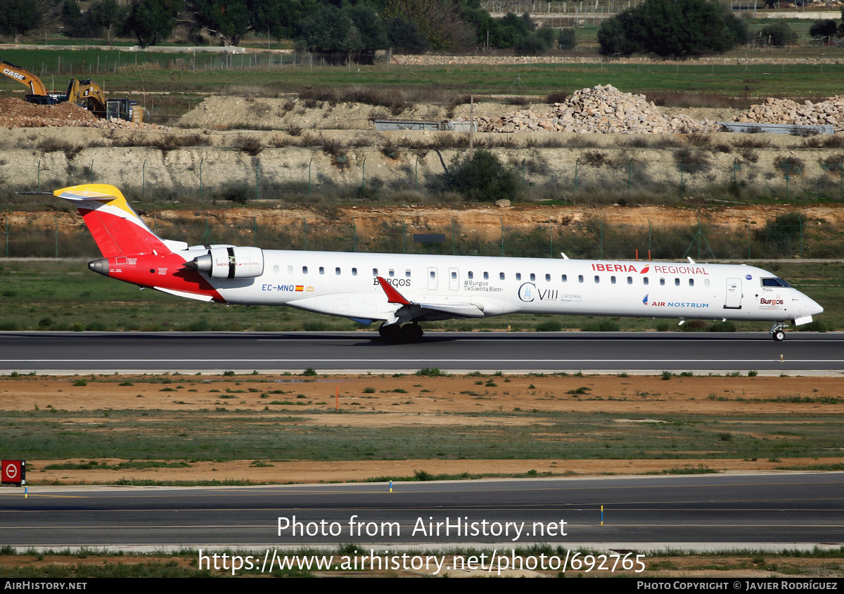 Aircraft Photo of EC-MNQ | Bombardier CRJ-1000 (CL-600-2E25) | Iberia Regional | AirHistory.net #692765