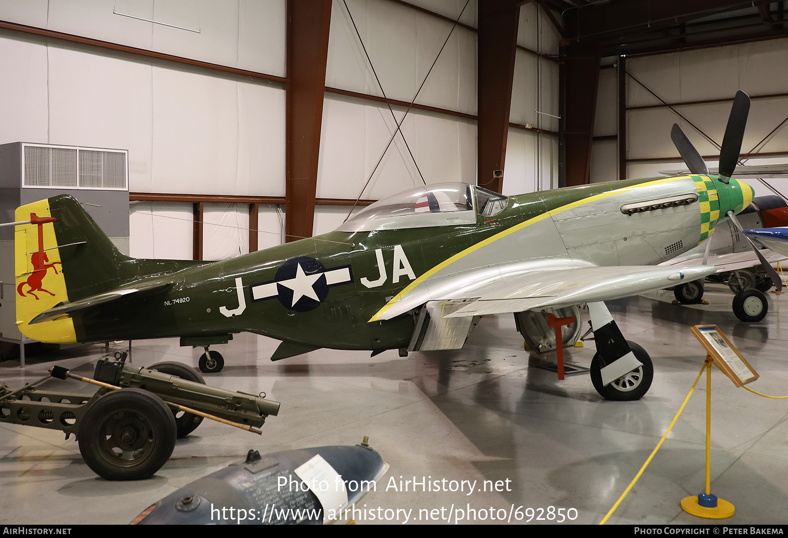 Aircraft Photo of N74920 / NL74920 | North American P-51D Mustang | USA - Air Force | AirHistory.net #692850