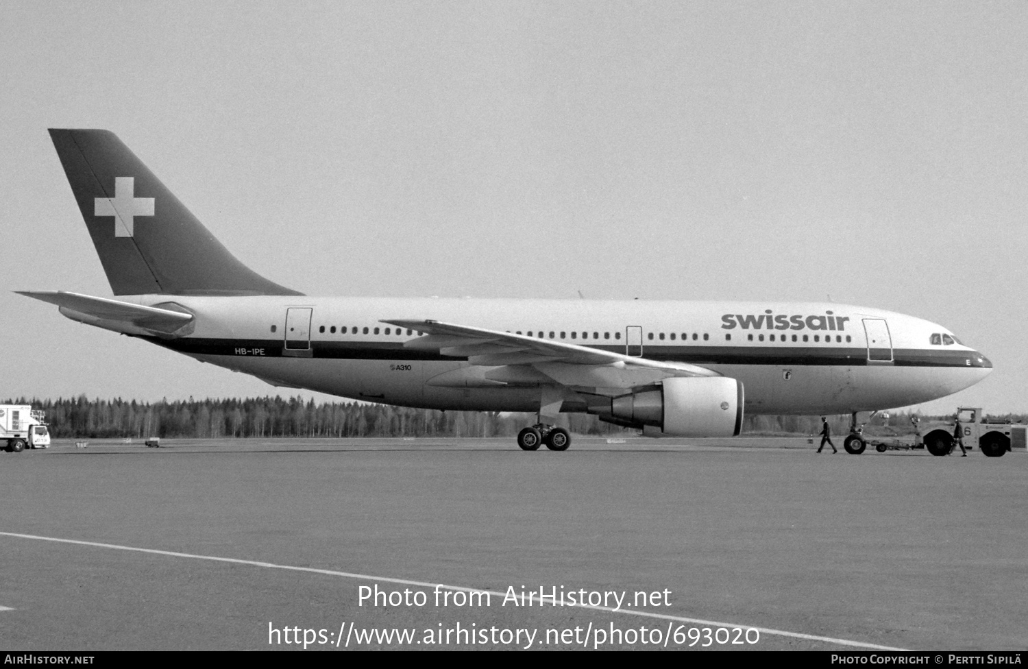 Aircraft Photo of HB-IPE | Airbus A310-221 | Swissair | AirHistory.net #693020