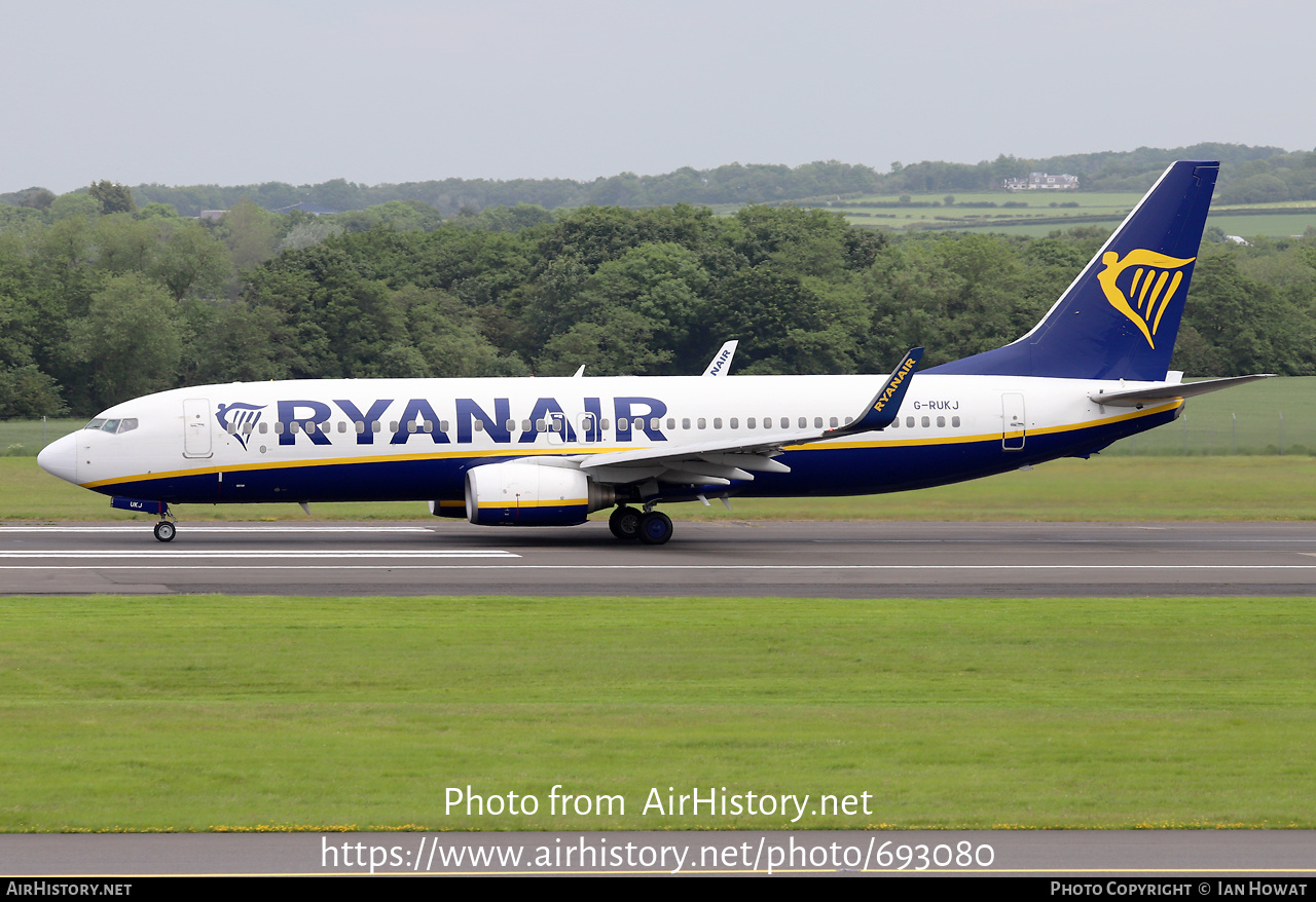 Aircraft Photo of G-RUKJ | Boeing 737-8AS | Ryanair | AirHistory.net #693080