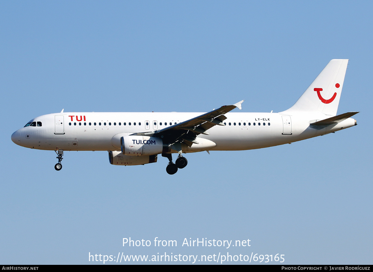 Aircraft Photo of LY-ELK | Airbus A320-232 | TUI | AirHistory.net #693165