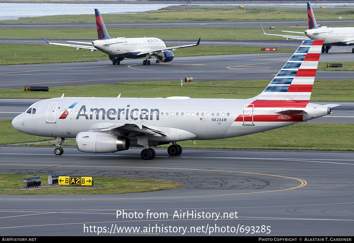 Aircraft Photo of N828AW | Airbus A319-132 | American Airlines | AirHistory.net #693285