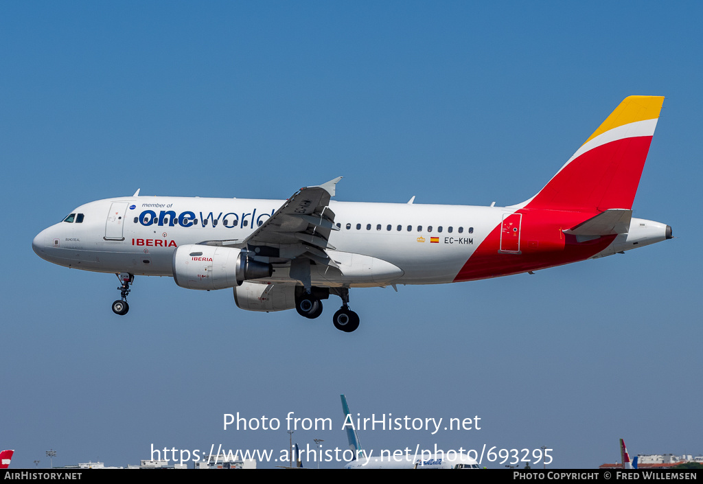 Aircraft Photo of EC-KHM | Airbus A319-111 | Iberia | AirHistory.net #693295