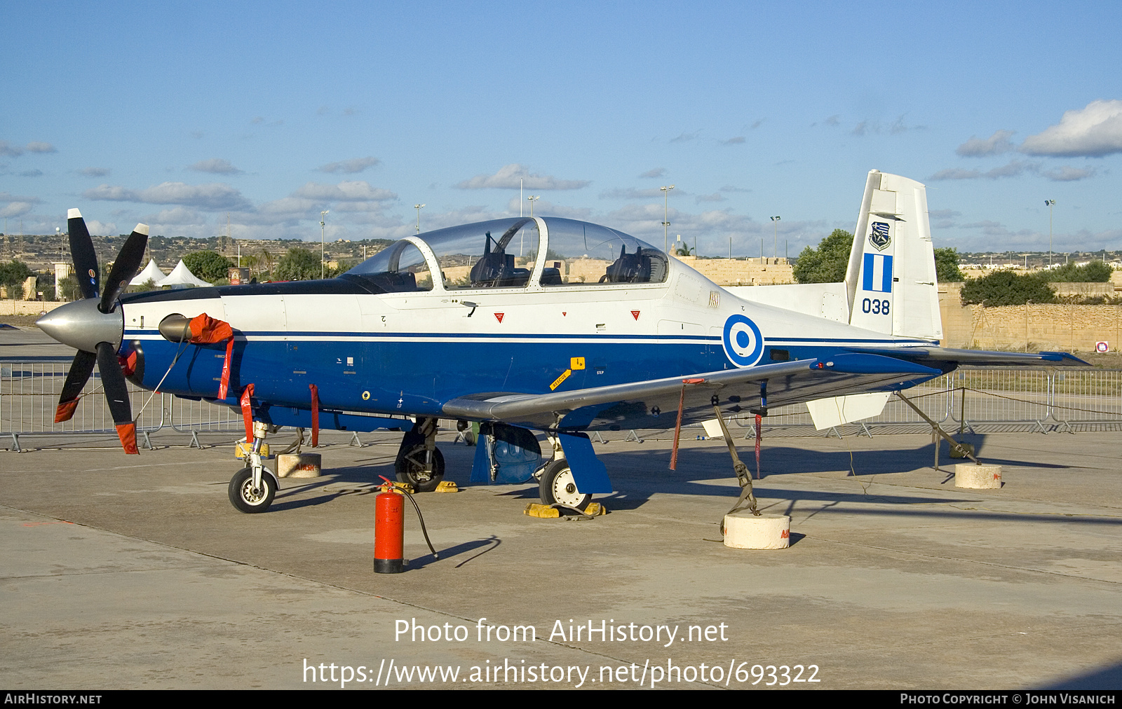 Aircraft Photo of 038 | Raytheon T-6A/NTA Texan II | Greece - Air Force | AirHistory.net #693322