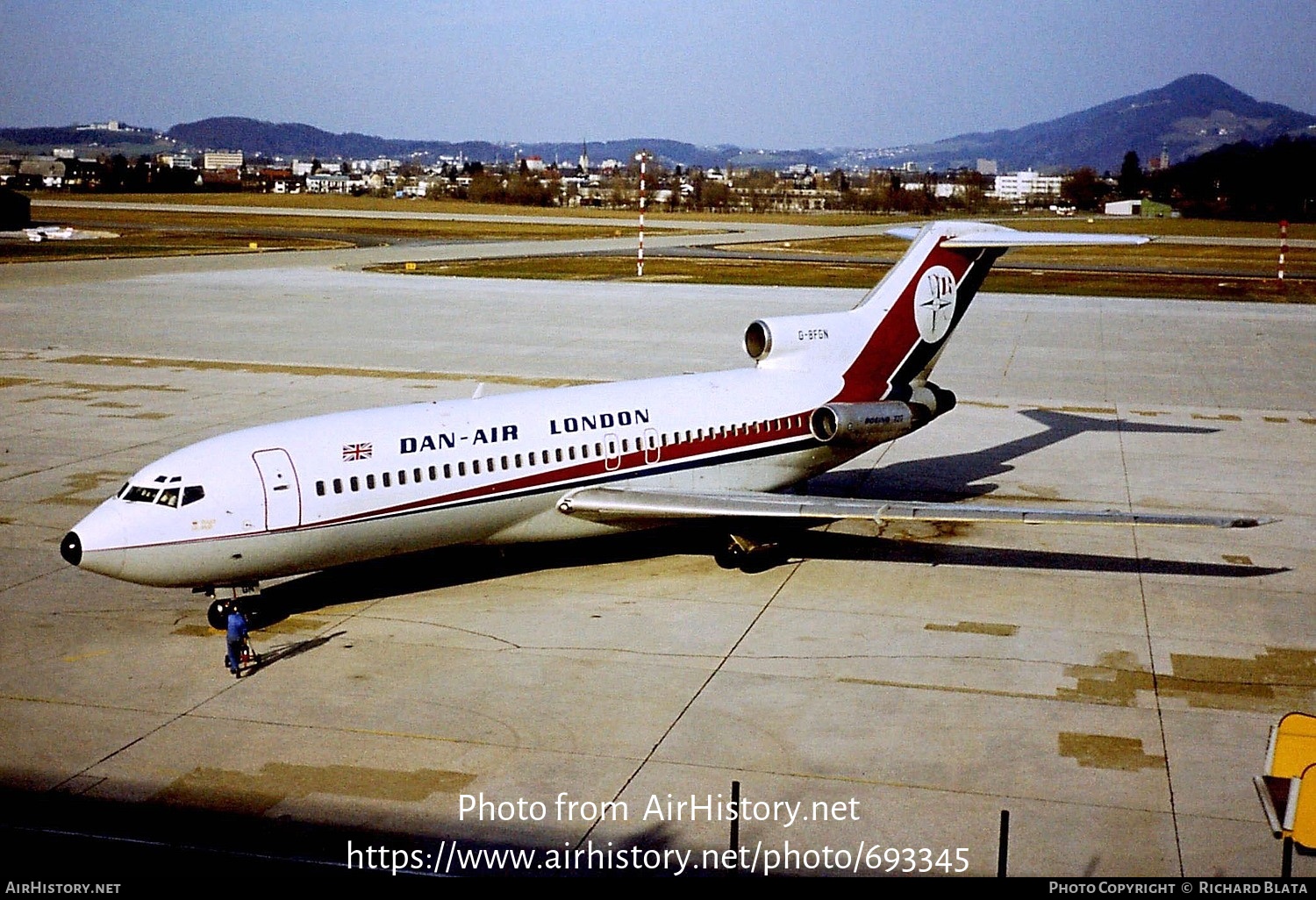 Aircraft Photo of G-BFGN | Boeing 727-95 | Dan-Air London | AirHistory.net #693345
