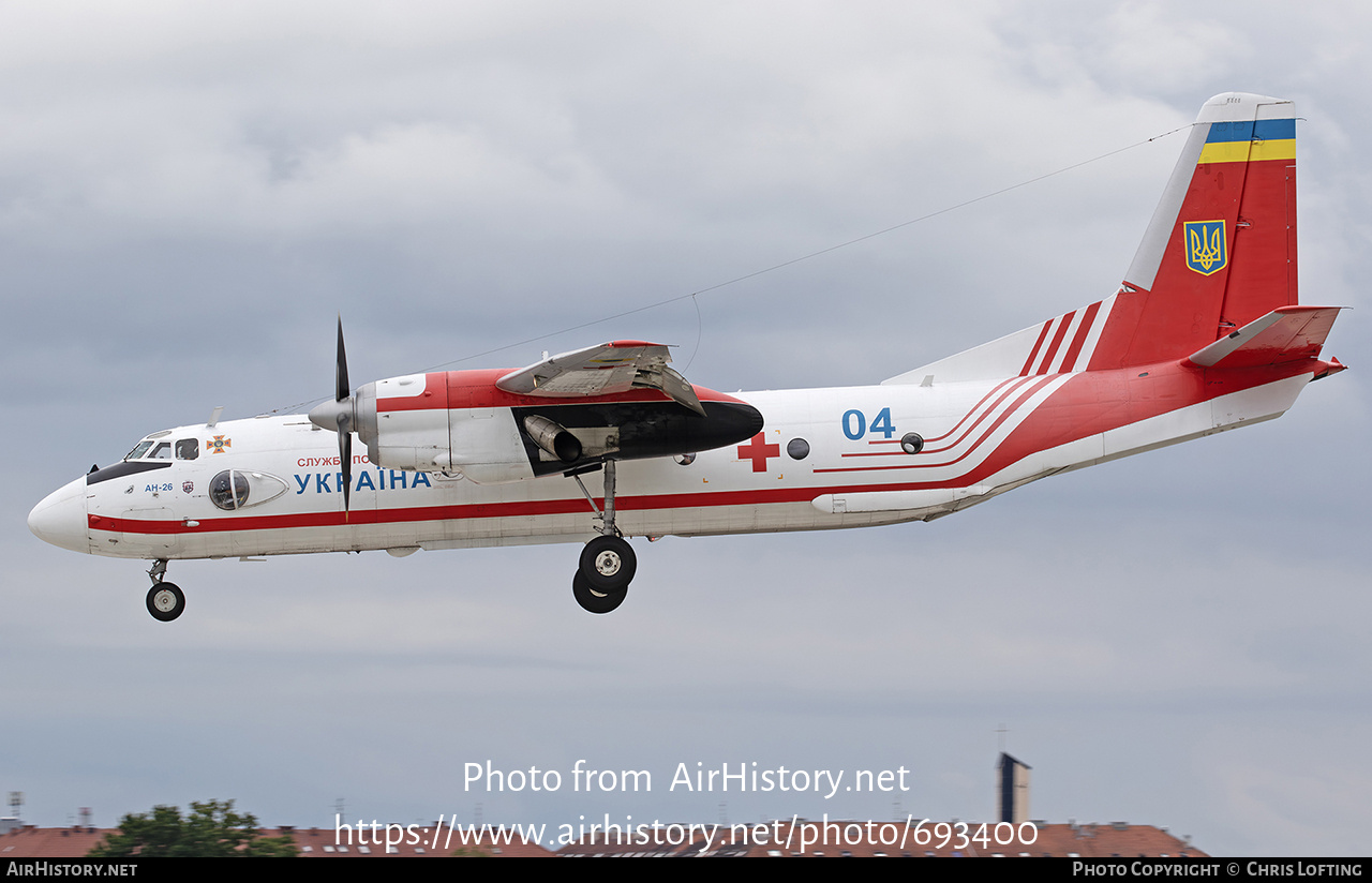 Aircraft Photo of 04 blue | Antonov An-26 | Ukraine - Ministry of Emergency Situations | AirHistory.net #693400