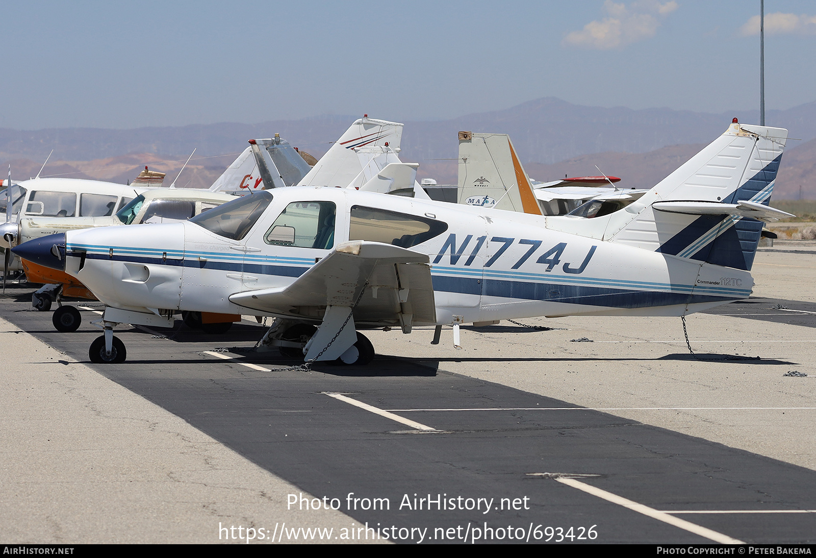 Aircraft Photo of N1774J | Rockwell Commander 112TC | AirHistory.net #693426