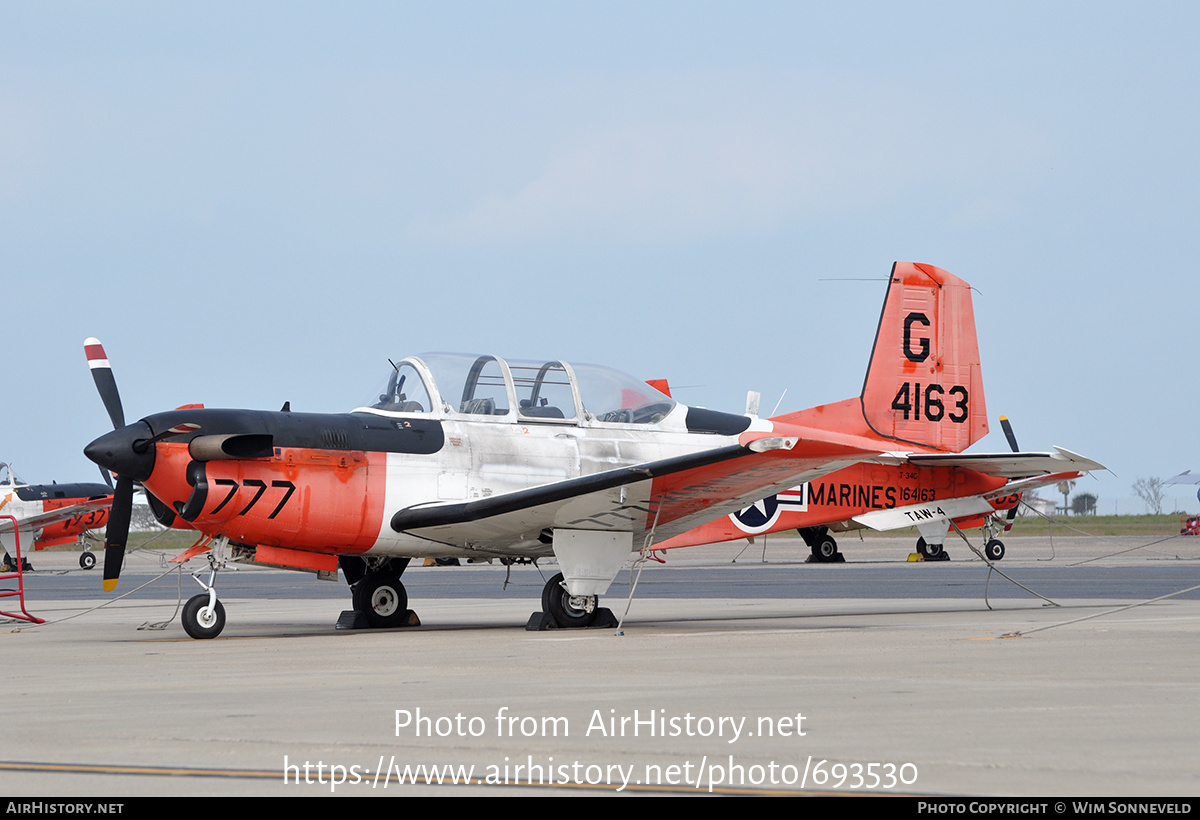 Aircraft Photo of 164163 | Beech T-34C Turbo Mentor | USA - Navy | AirHistory.net #693530