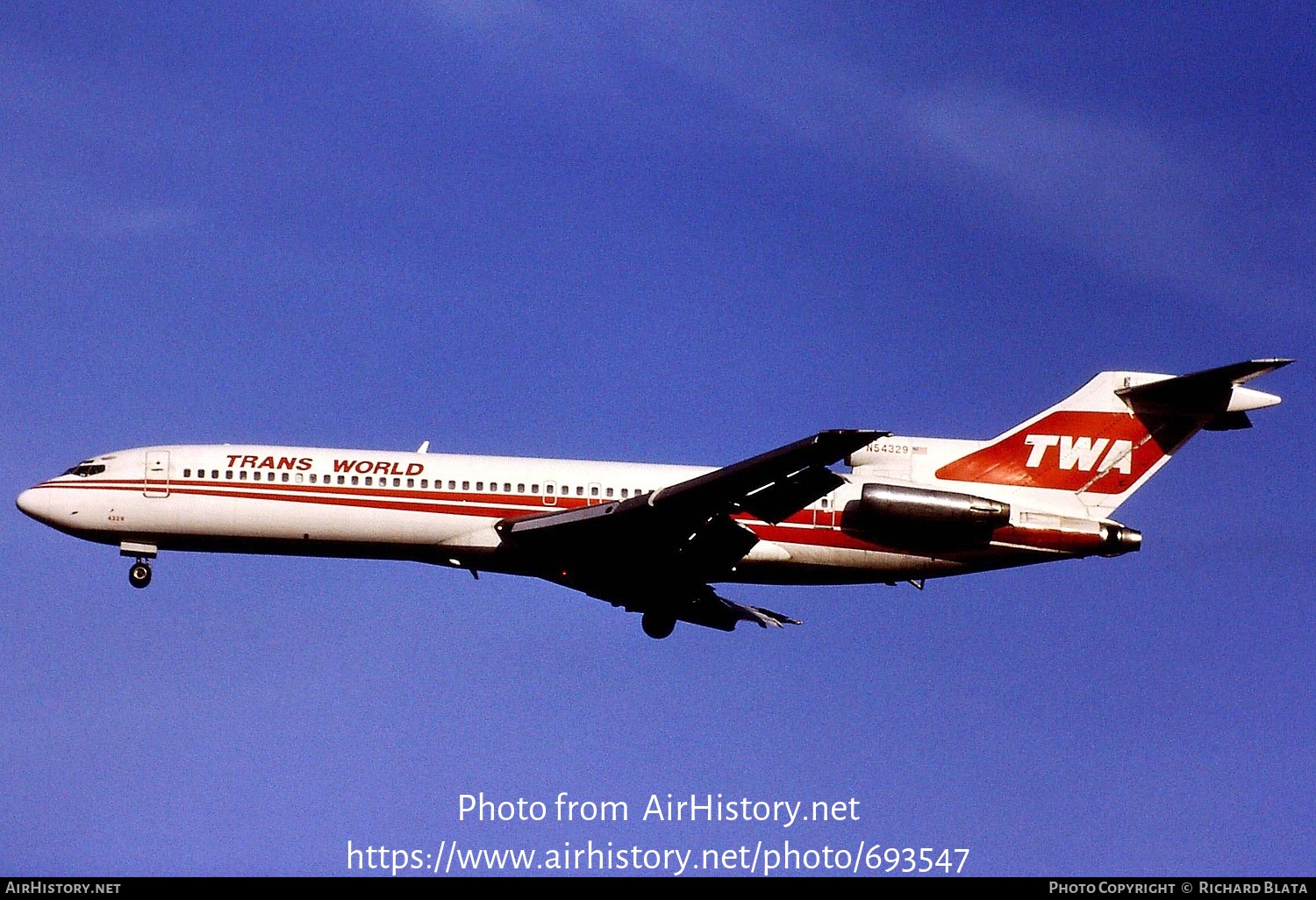 Aircraft Photo of N54329 | Boeing 727-231 | Trans World Airlines - TWA | AirHistory.net #693547