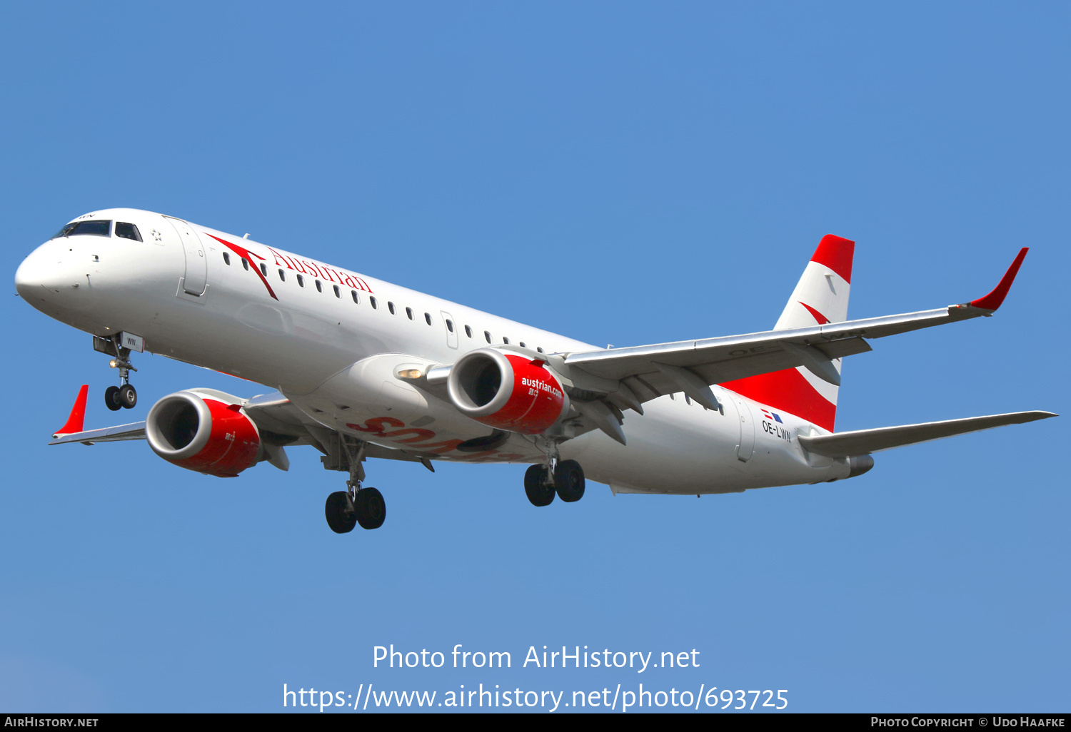 Aircraft Photo of OE-LWN | Embraer 195LR (ERJ-190-200LR) | Austrian Airlines | AirHistory.net #693725