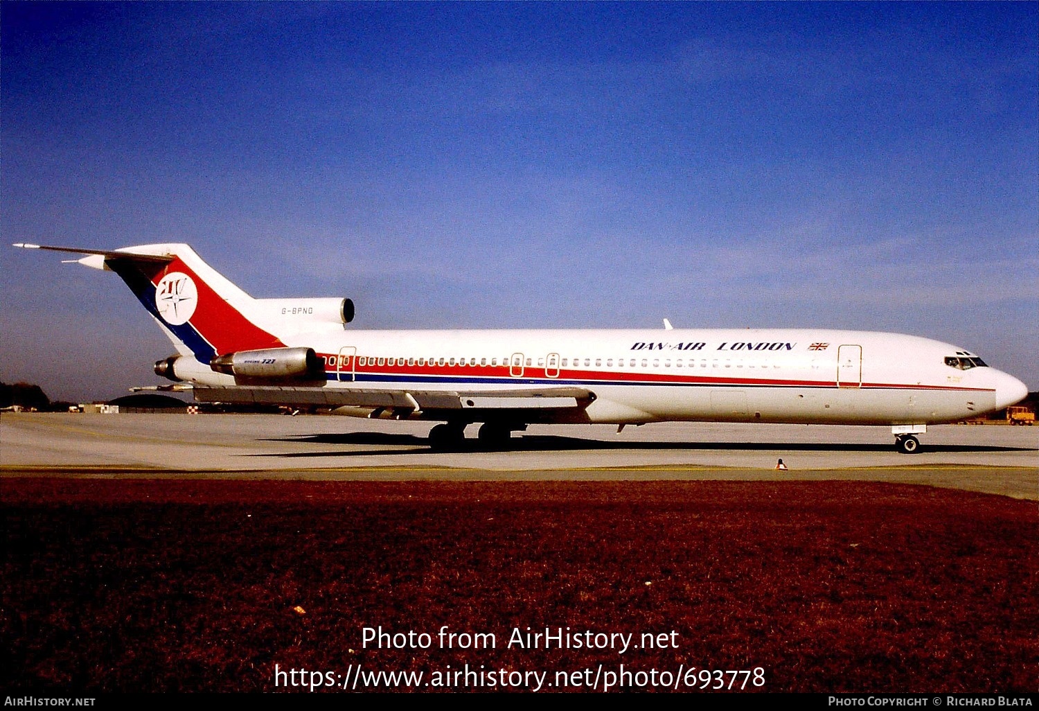 Aircraft Photo of G-BPND | Boeing 727-2D3/Adv | Dan-Air London | AirHistory.net #693778