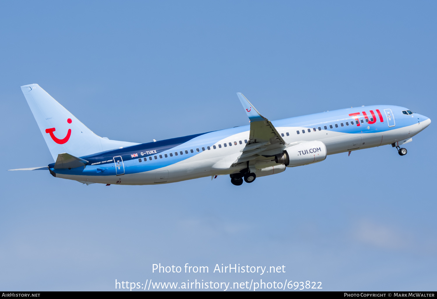 Aircraft Photo of G-TUKX | Boeing 737-8K5 | TUI | AirHistory.net #693822