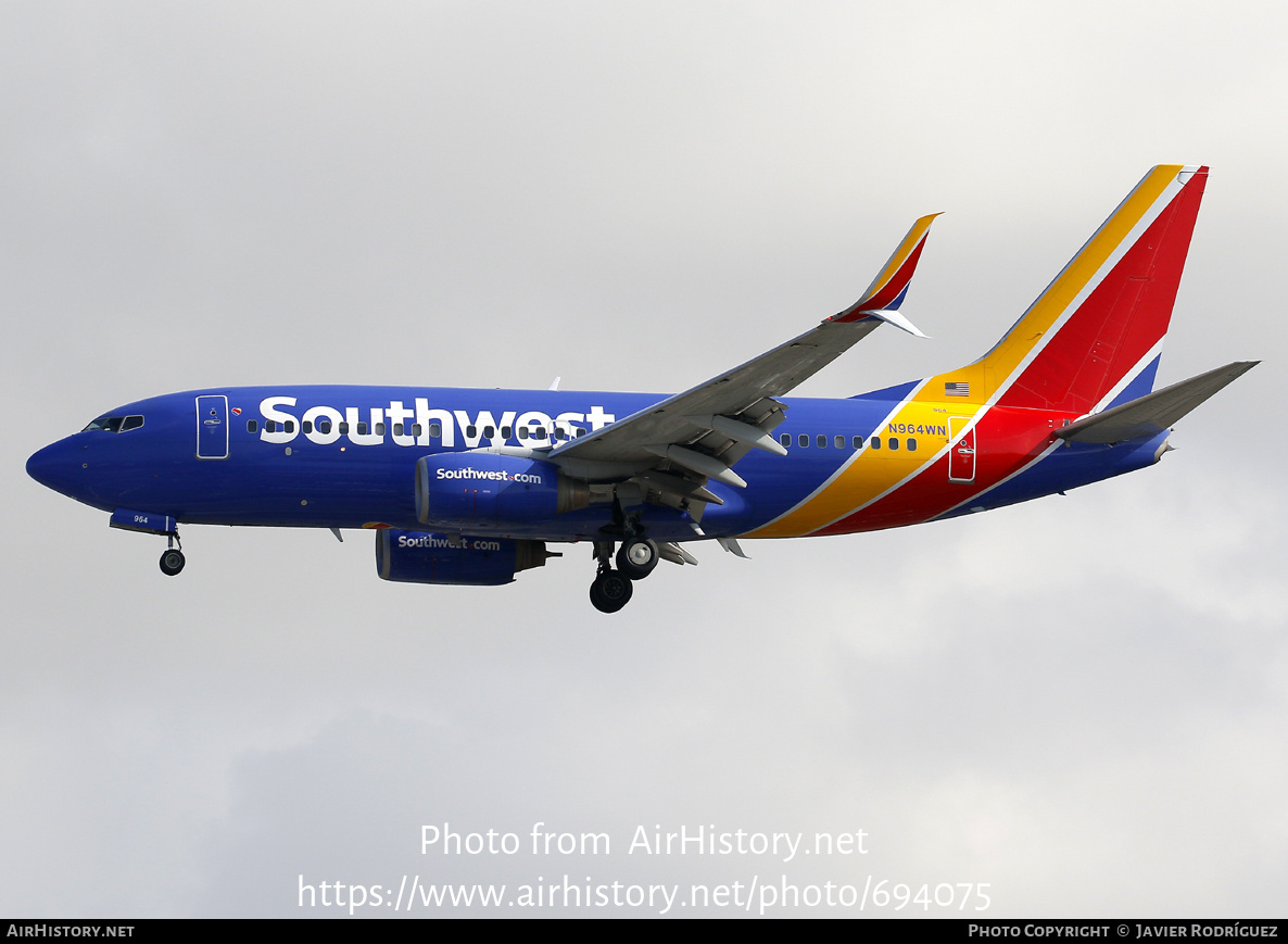 Aircraft Photo of N964WN | Boeing 737-7H4 | Southwest Airlines | AirHistory.net #694075