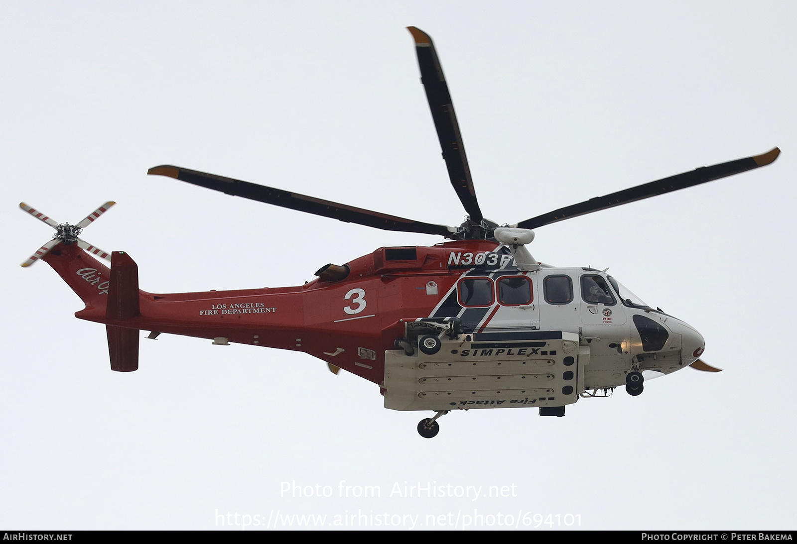 Aircraft Photo of N303FD | AgustaWestland AW-139 | Los Angeles City Fire Department | AirHistory.net #694101