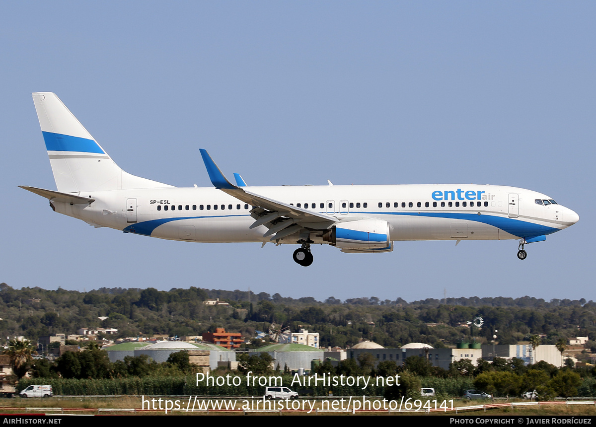 Aircraft Photo of SP-ESL | Boeing 737-86N | Enter Air | AirHistory.net #694141