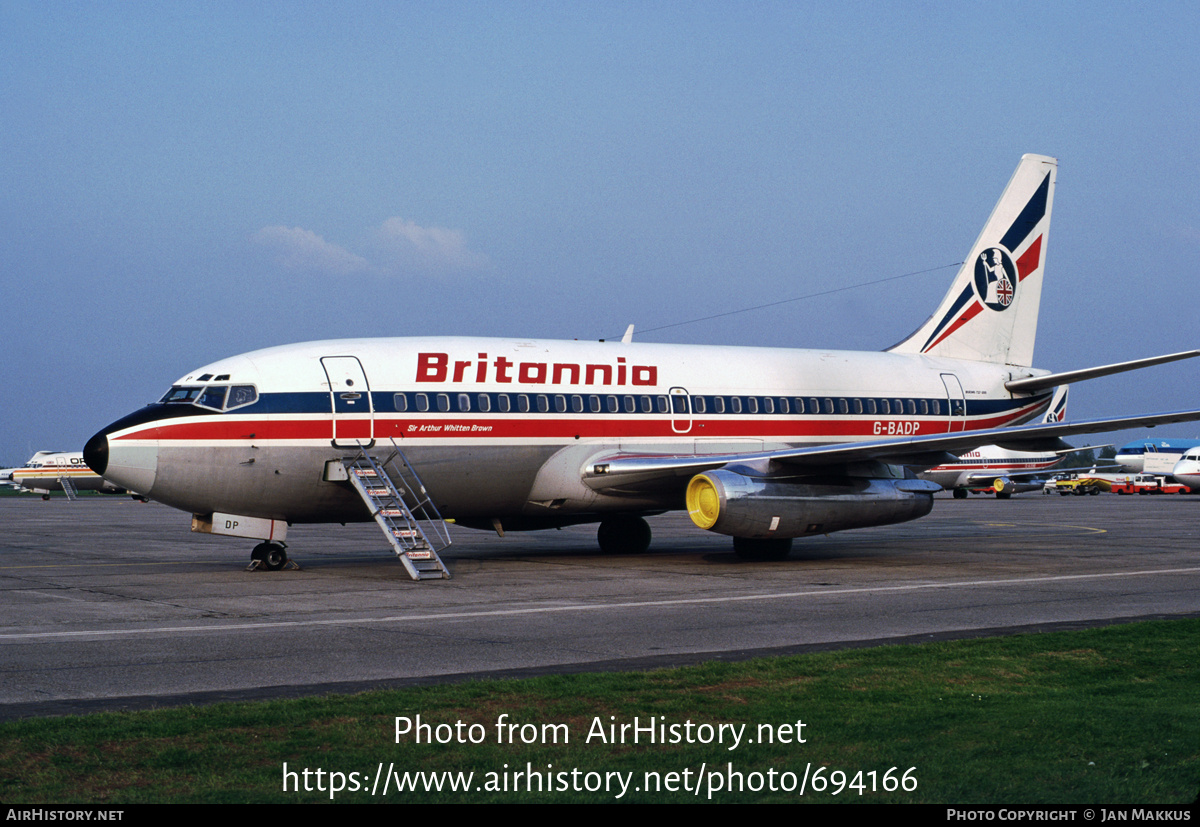 Aircraft Photo of G-BADP | Boeing 737-204/Adv | Britannia Airways | AirHistory.net #694166