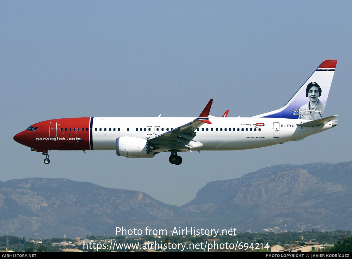 Aircraft Photo of EI-FYG | Boeing 737-8 Max 8 | Norwegian | AirHistory.net #694214