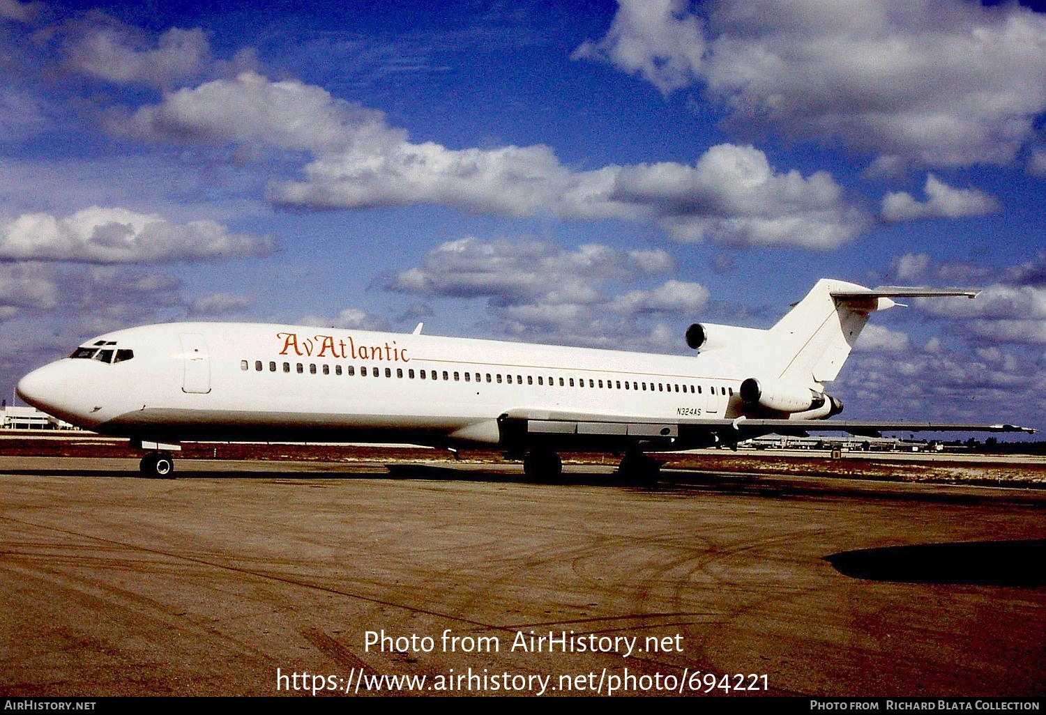 Aircraft Photo of N324AS | Boeing 727-247 | Av Atlantic | AirHistory.net #694221