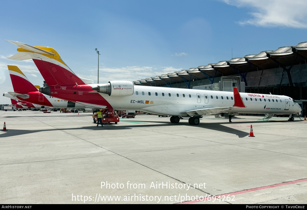 Aircraft Photo of EC-MSL | Bombardier CRJ-1000 (CL-600-2E25) | Iberia Regional | AirHistory.net #694262