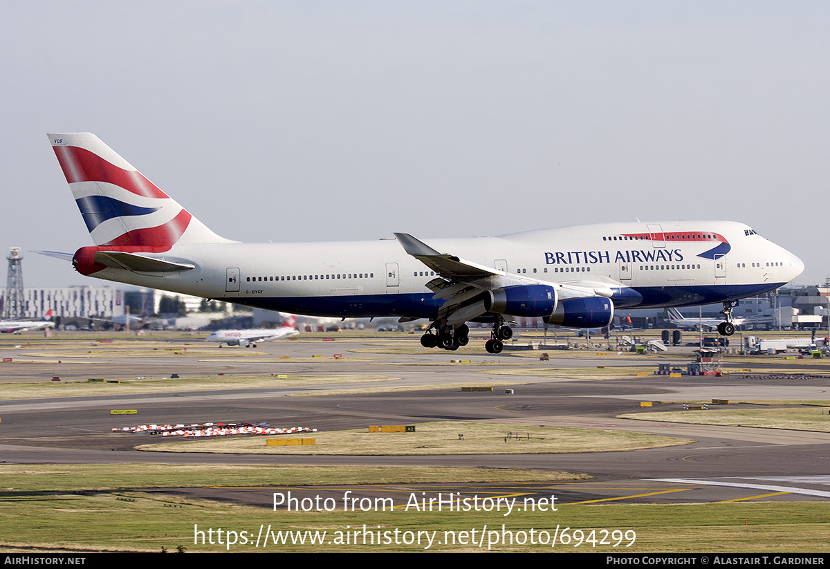 Aircraft Photo of G-BYGF | Boeing 747-436 | British Airways | AirHistory.net #694299