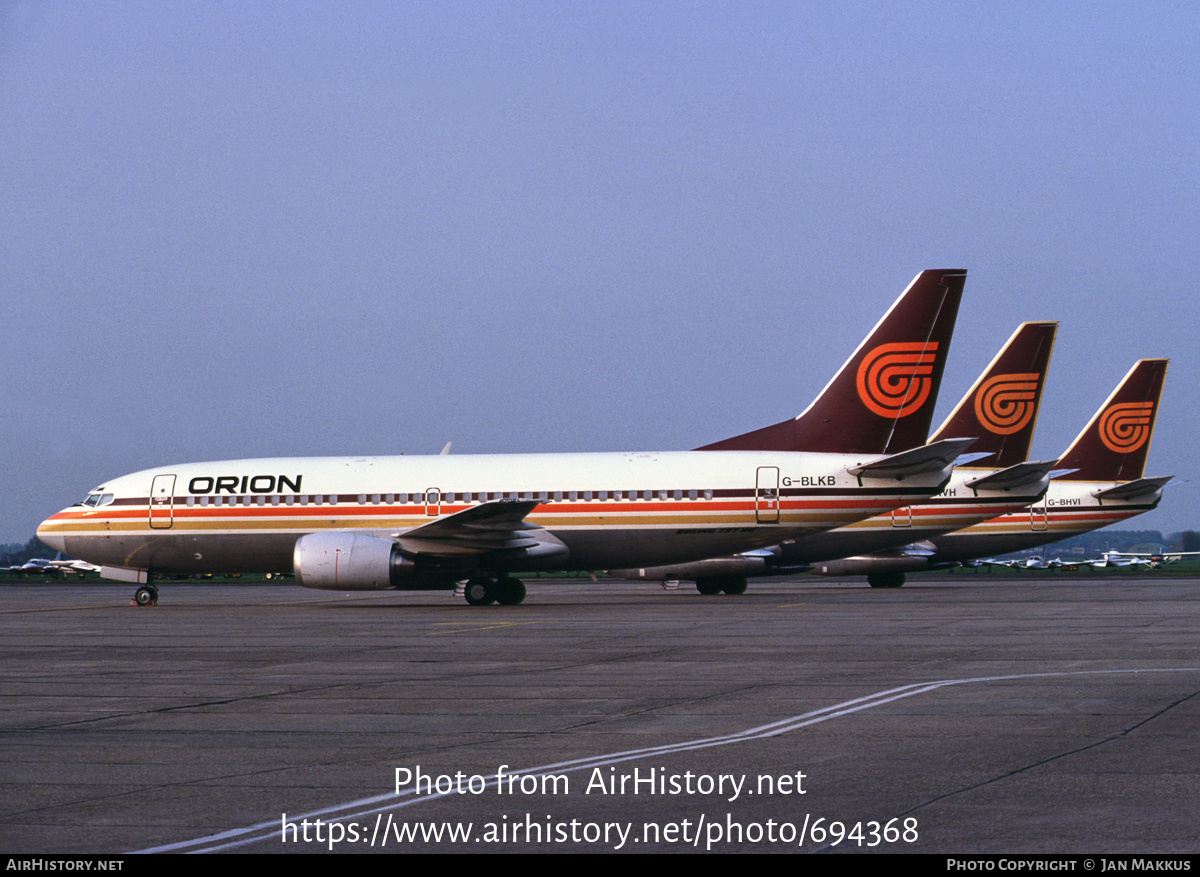 Aircraft Photo of G-BLKB | Boeing 737-3T5 | Orion Airways | AirHistory.net #694368