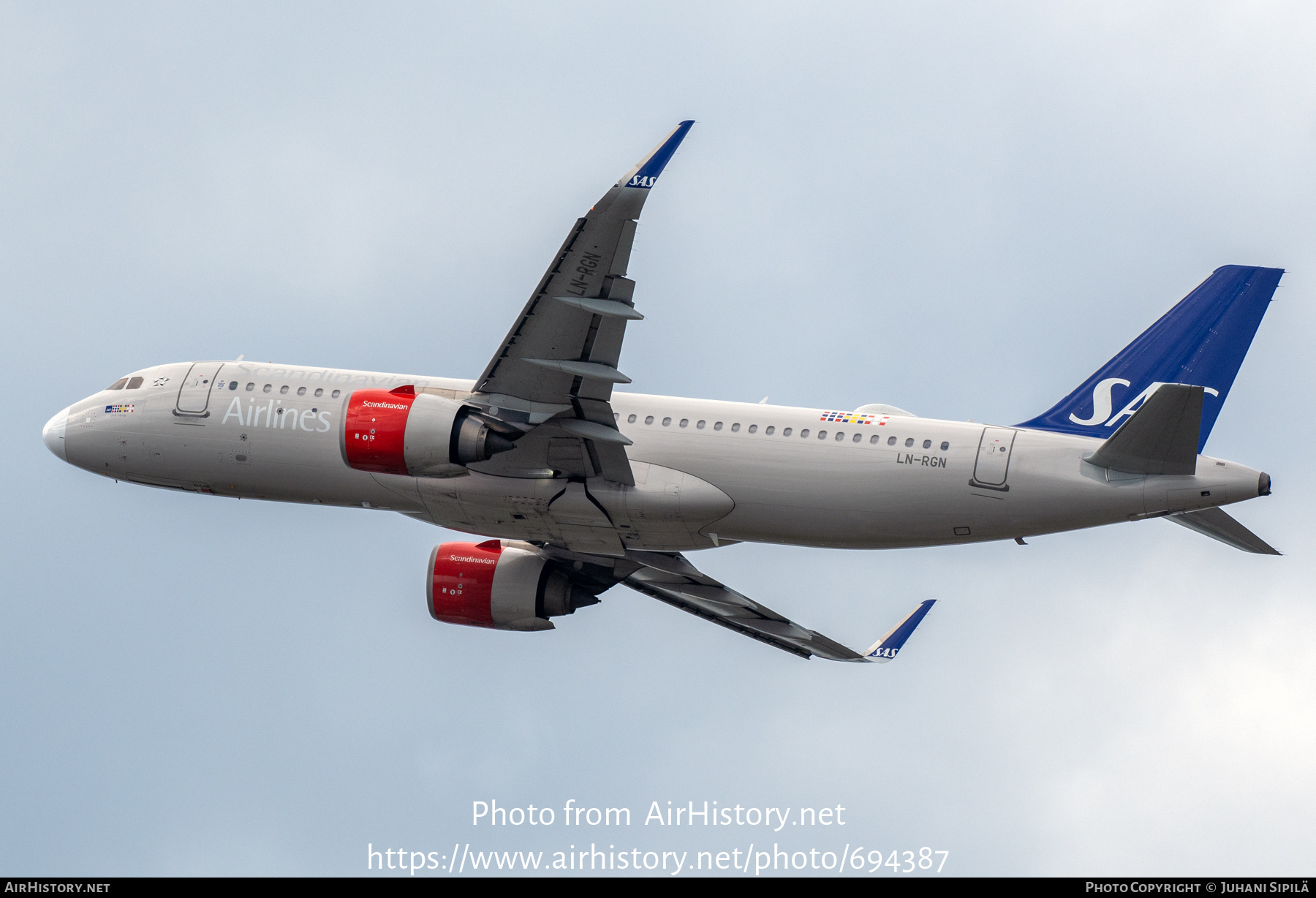 Aircraft Photo of LN-RGN | Airbus A320-251N | Scandinavian Airlines - SAS | AirHistory.net #694387