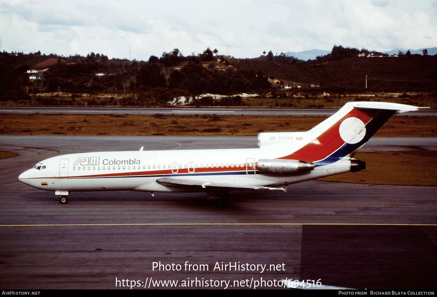 Aircraft Photo of HK-3599X | Boeing 727-46 | SAM - Sociedad Aeronáutica de Medellín | AirHistory.net #694516