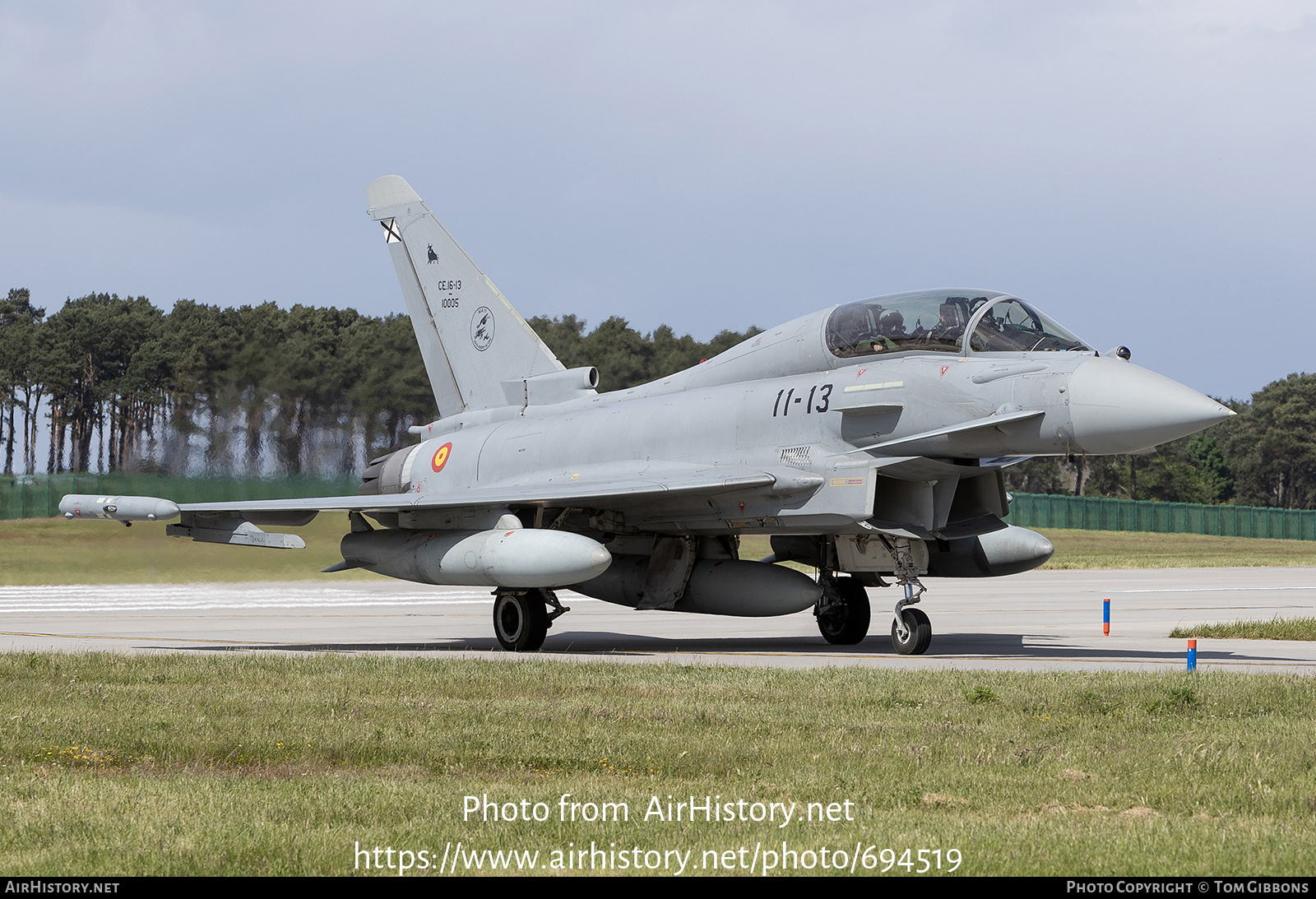 Aircraft Photo of CE.16-13 / 10005 | Eurofighter EF-2000 Typhoon T | Spain - Air Force | AirHistory.net #694519