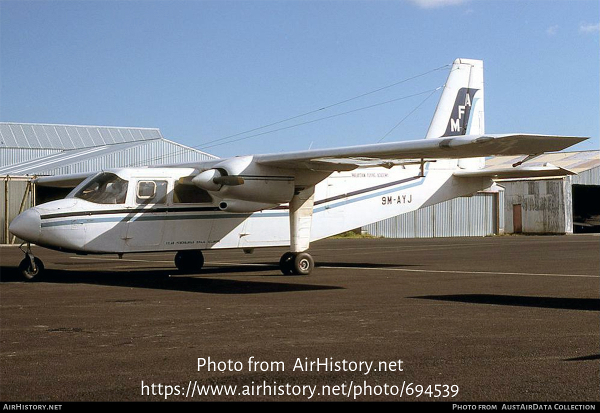 Aircraft Photo of 9M-AYJ | Britten-Norman BN-2A-8 Islander | Malaysian Flying Academy - MFA | AirHistory.net #694539