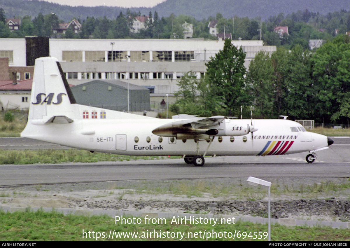 Aircraft Photo of SE-ITI | Fokker F27-600 Friendship | Scandinavian Airlines - SAS | AirHistory.net #694559