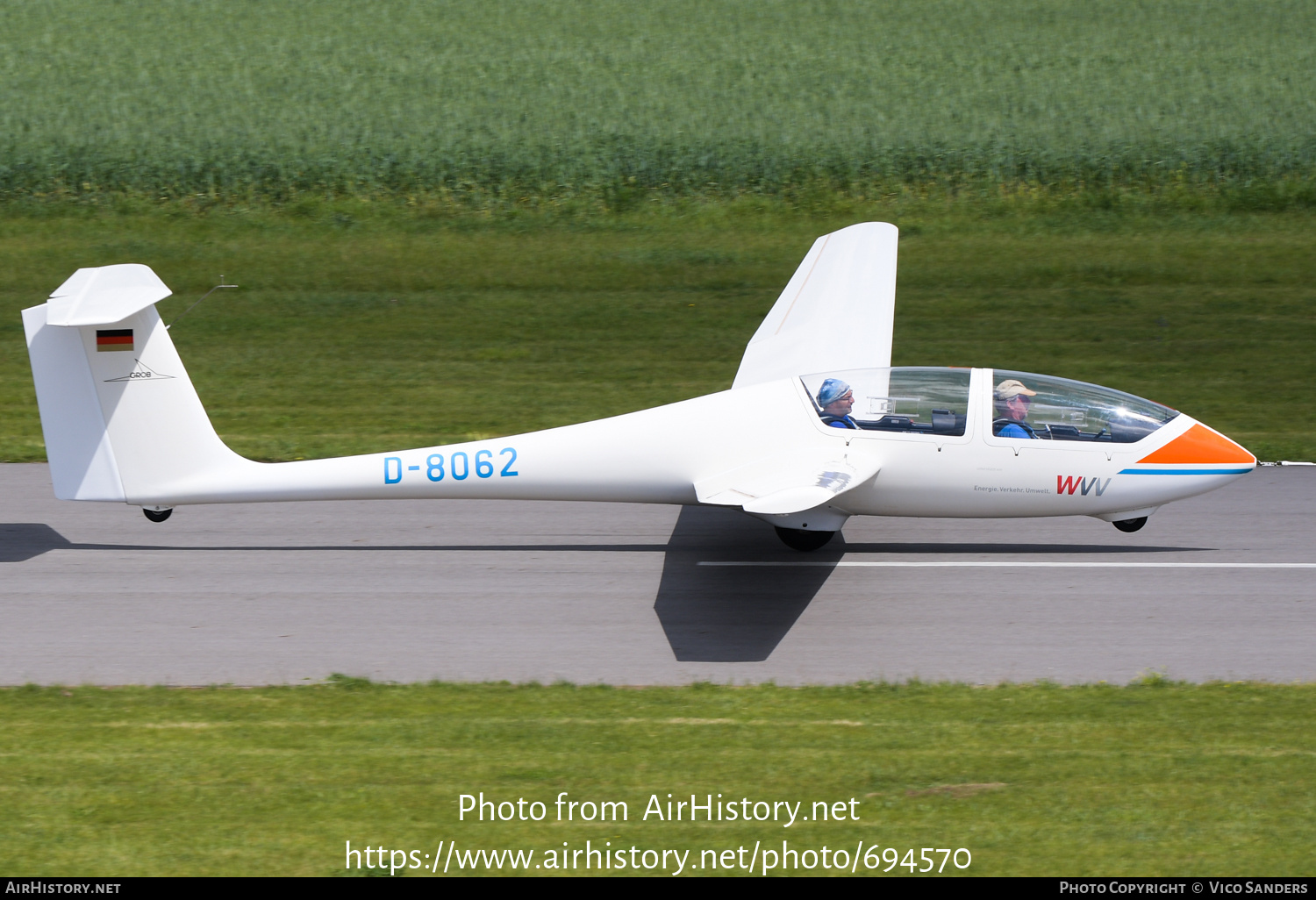 Aircraft Photo of D-8062 | Grob G-103 Twin Astir II | AirHistory.net #694570