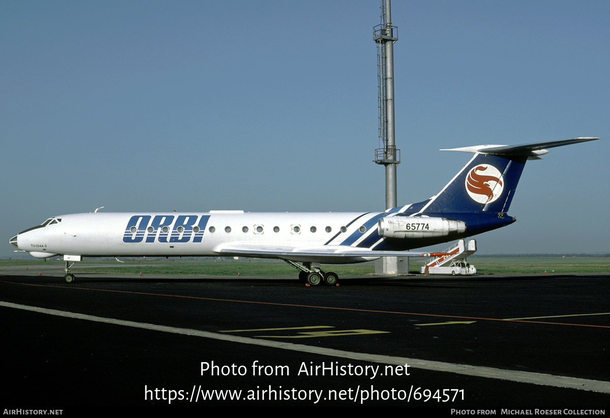 Aircraft Photo of 65774 | Tupolev Tu-134A-3 | Orbi - Georgian Airways | AirHistory.net #694571