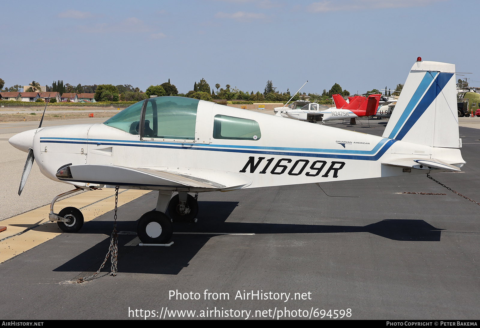 Aircraft Photo of N1609R | Grumman American AA-1B Trainer | AirHistory ...