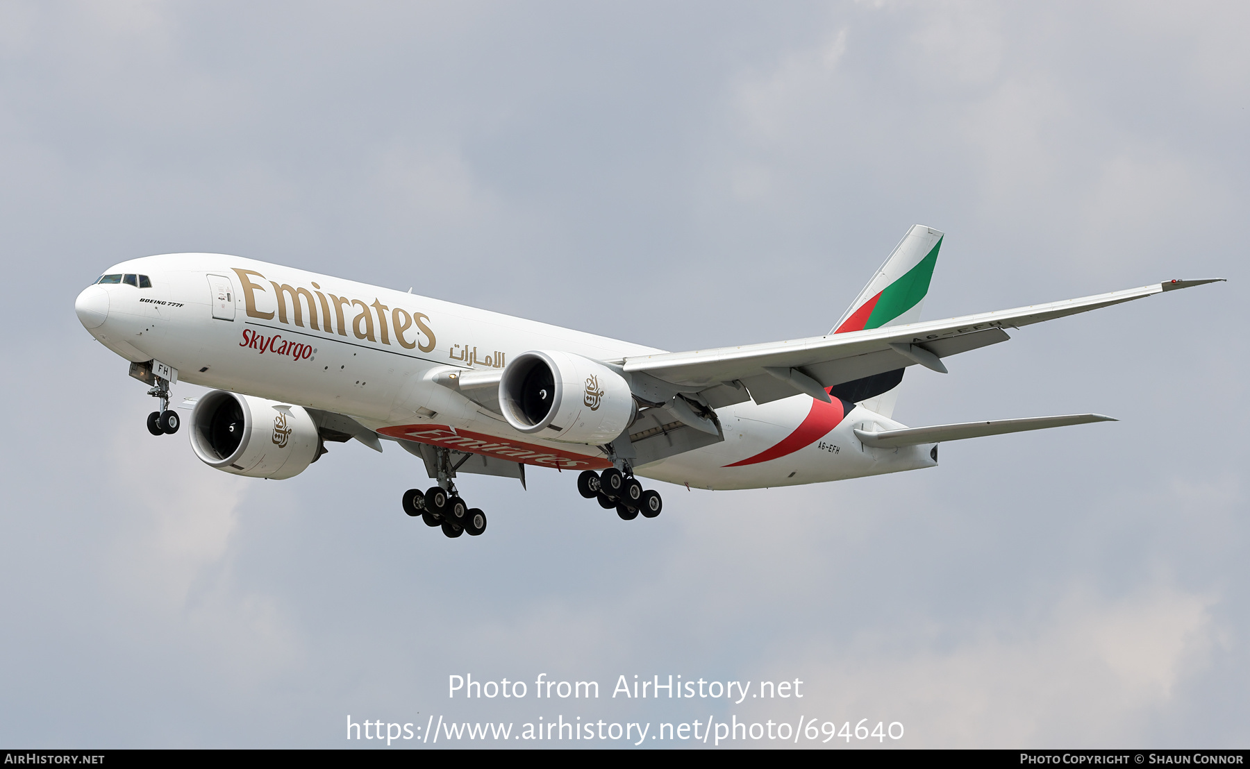 Aircraft Photo of A6-EFH | Boeing 777-F1H | Emirates SkyCargo | AirHistory.net #694640