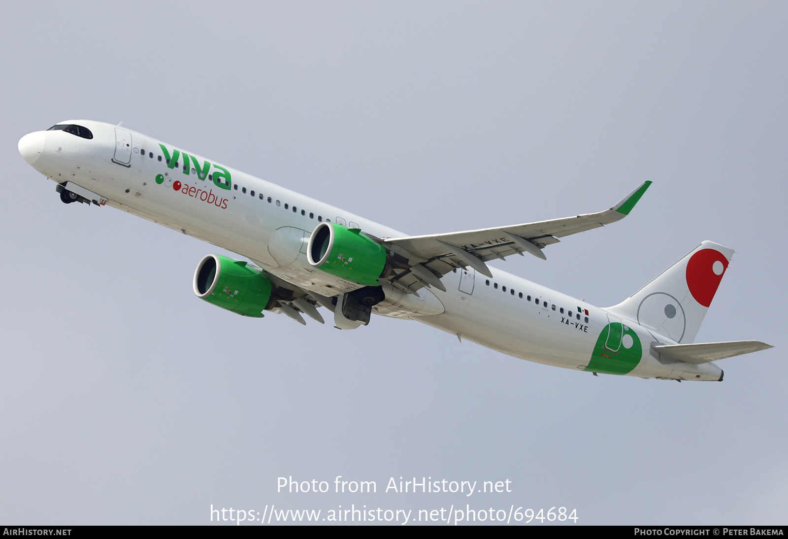 Aircraft Photo of XA-VXE | Airbus A321-271NX | Viva Aerobús | AirHistory.net #694684