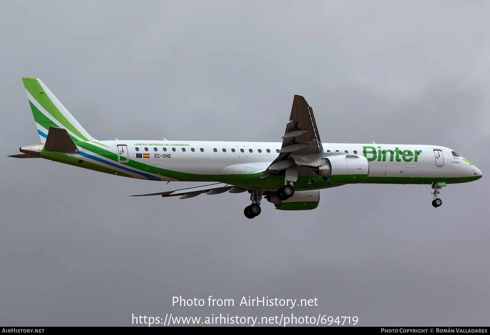 Aircraft Photo of EC-OHE | Embraer 195-E2 (ERJ-190-400) | Binter Canarias | AirHistory.net #694719