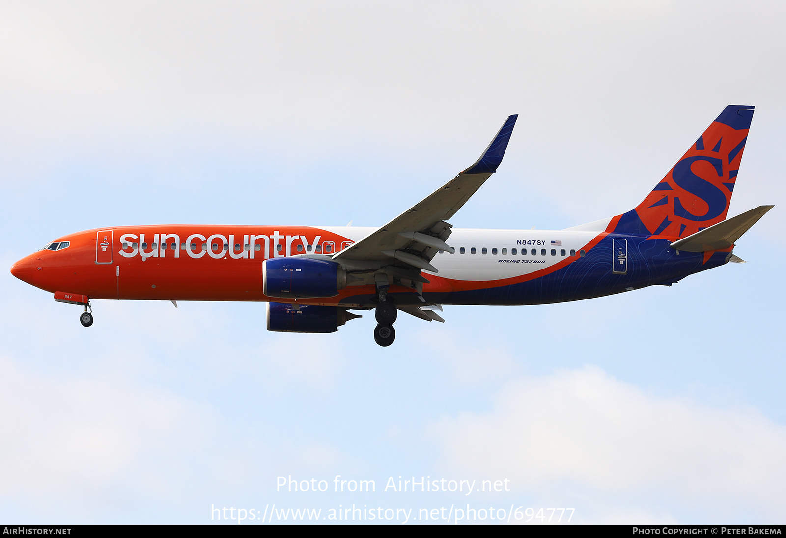 Aircraft Photo of N847SY | Boeing 737-8JP | Sun Country Airlines | AirHistory.net #694777