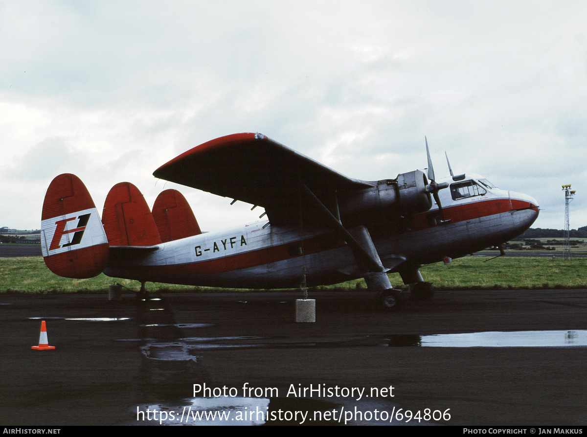 Aircraft Photo of G-AYFA | Scottish Aviation Twin Pioneer Series 3 | F1 - Flight One | AirHistory.net #694806