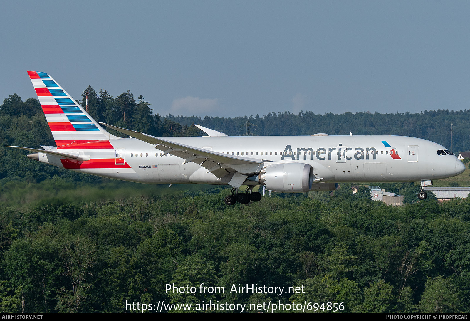 Aircraft Photo of N802AN | Boeing 787-8 Dreamliner | American Airlines | AirHistory.net #694856