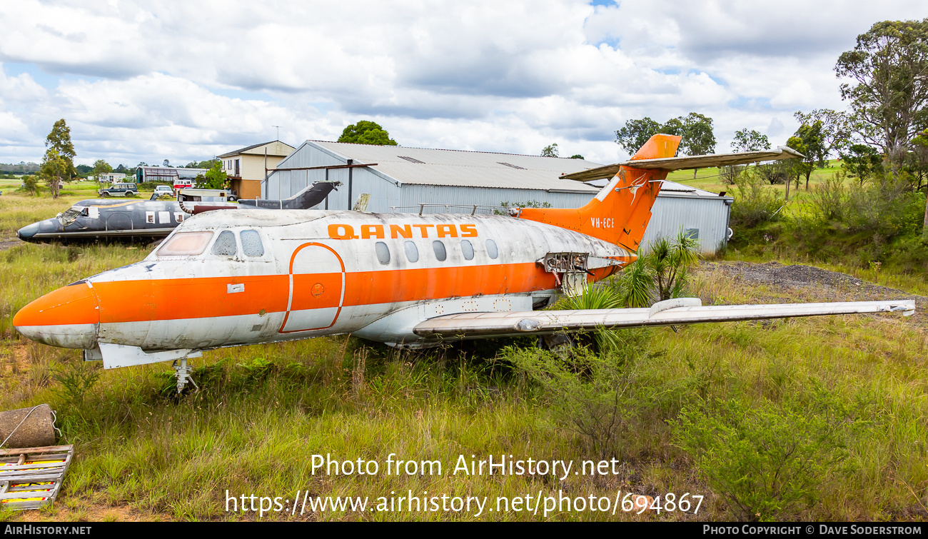 Aircraft Photo of VH-ECE | Hawker Siddeley HS-125-3B | Qantas | AirHistory.net #694867