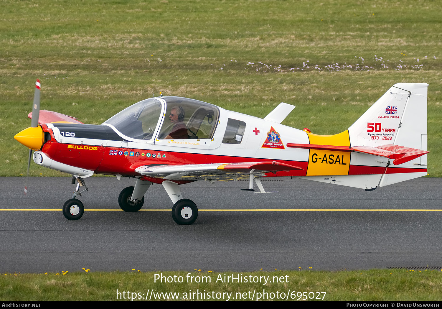 Aircraft Photo of G-ASAL | Scottish Aviation Bulldog 120/124 | AirHistory.net #695027