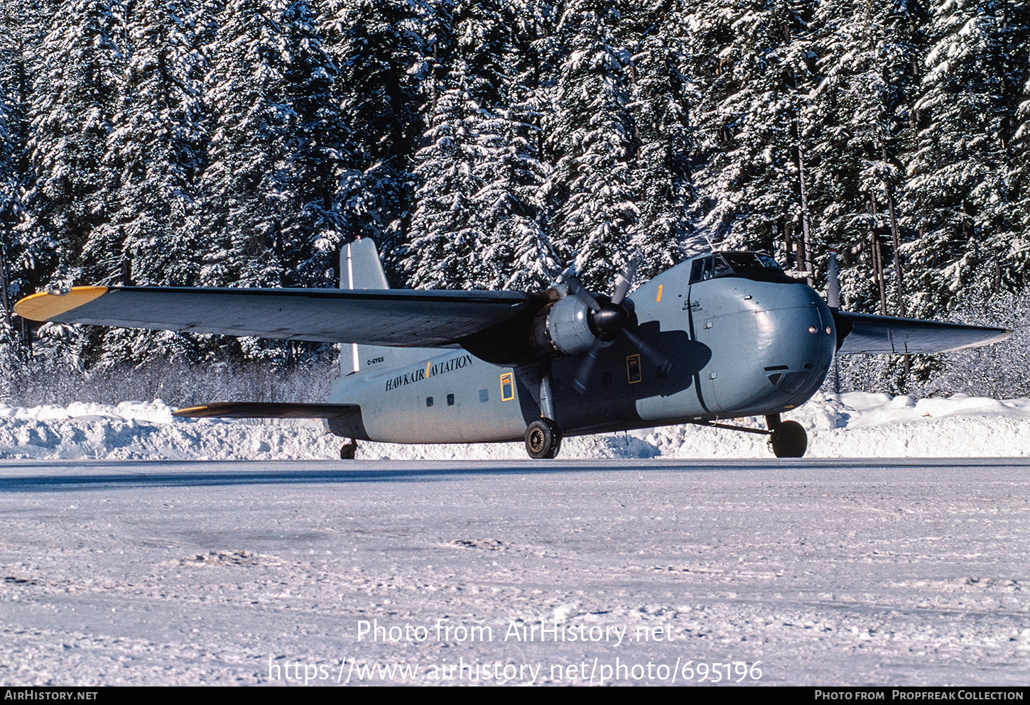 Aircraft Photo of C-GYQS | Bristol 170 Freighter Mk31M | Hawkair Aviation Services | AirHistory.net #695196