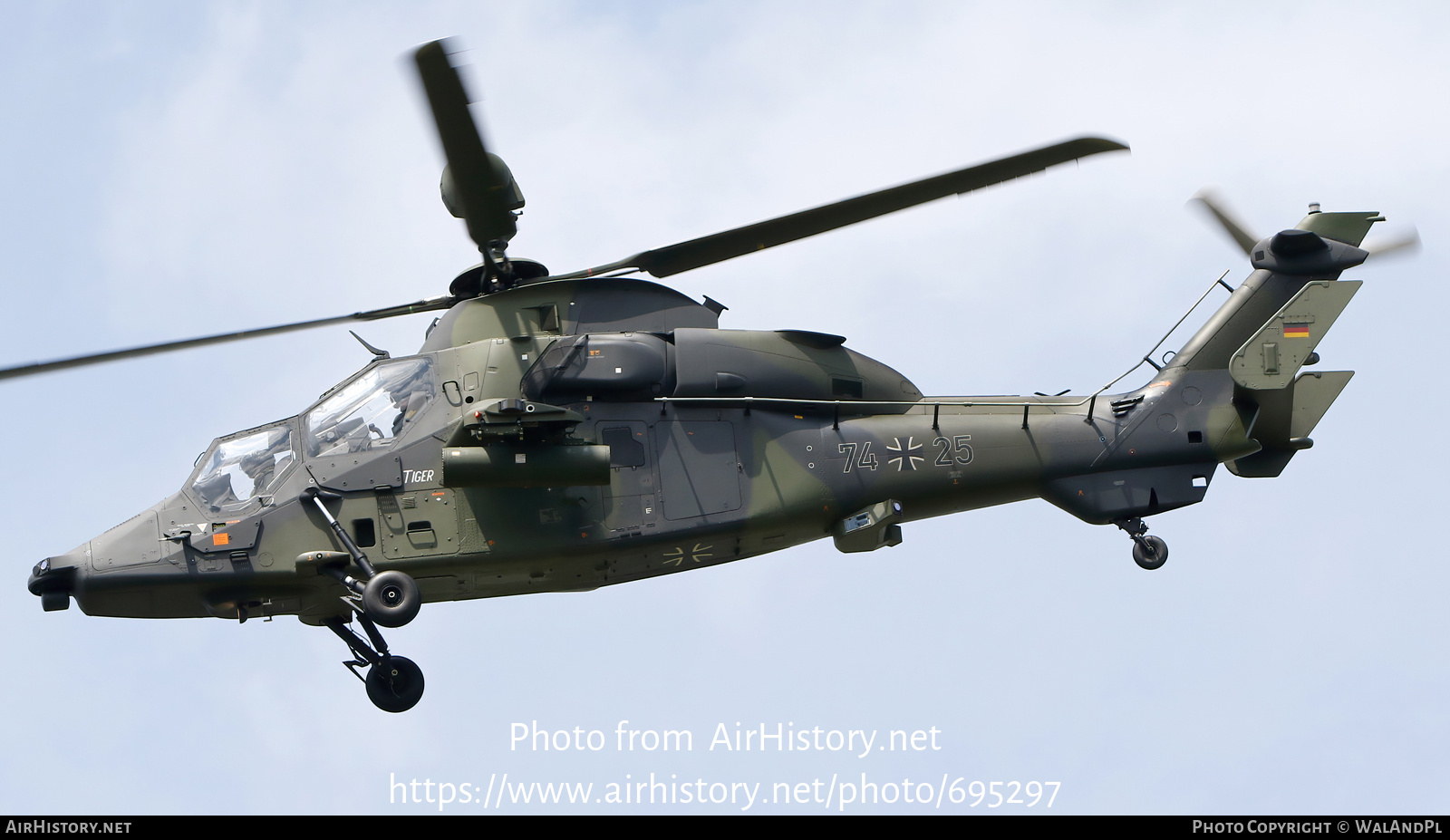 Aircraft Photo of 7425 | Eurocopter EC-665 Tiger UHT | Germany - Army | AirHistory.net #695297