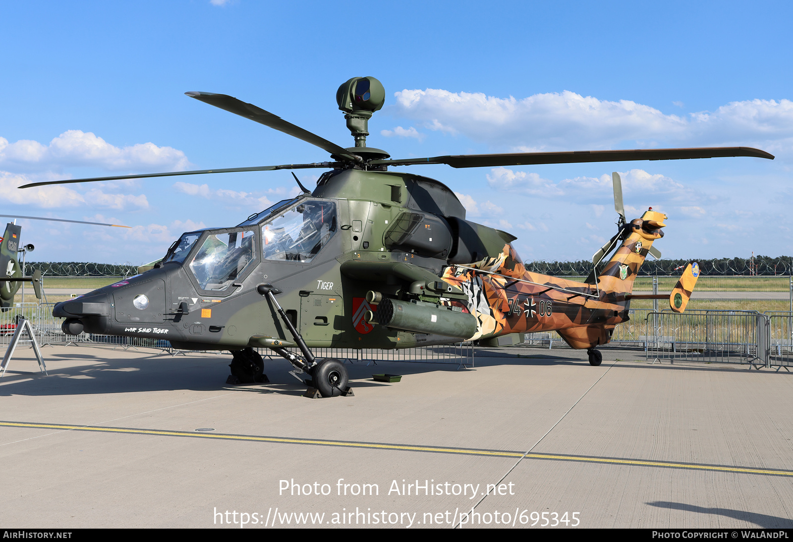 Aircraft Photo of 7406 | Eurocopter EC-665 Tiger UHT | Germany - Army | AirHistory.net #695345