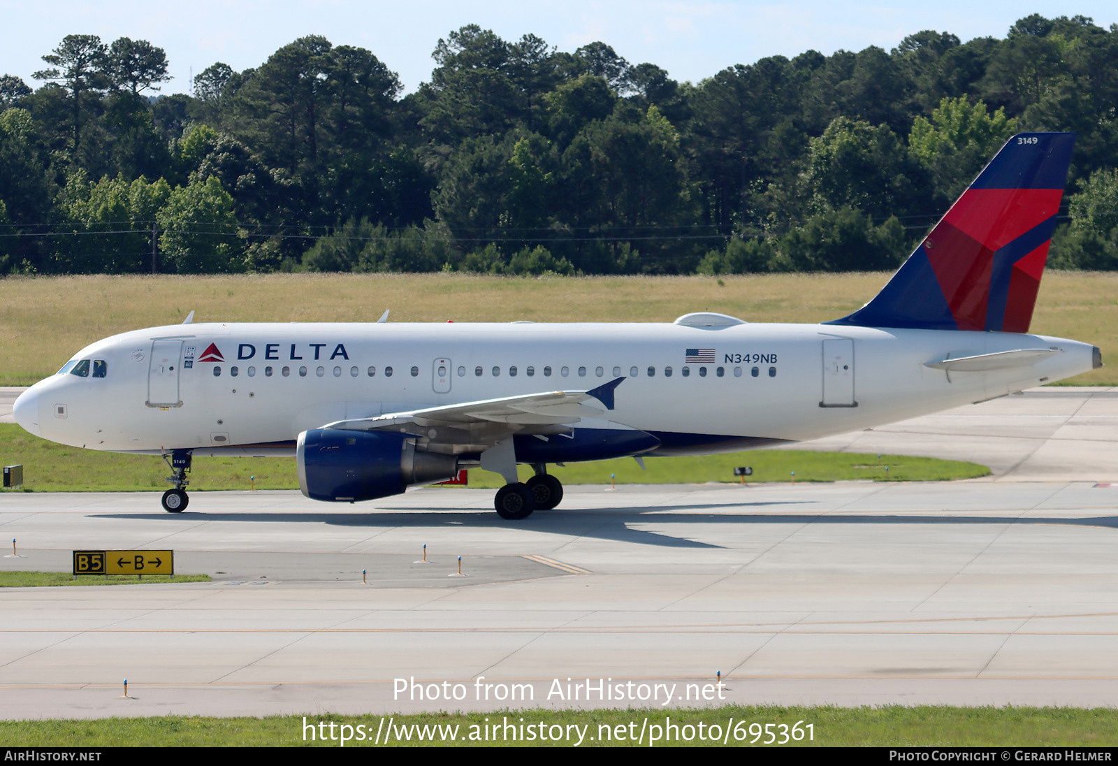 Aircraft Photo of N349NB | Airbus A319-114 | Delta Air Lines | AirHistory.net #695361