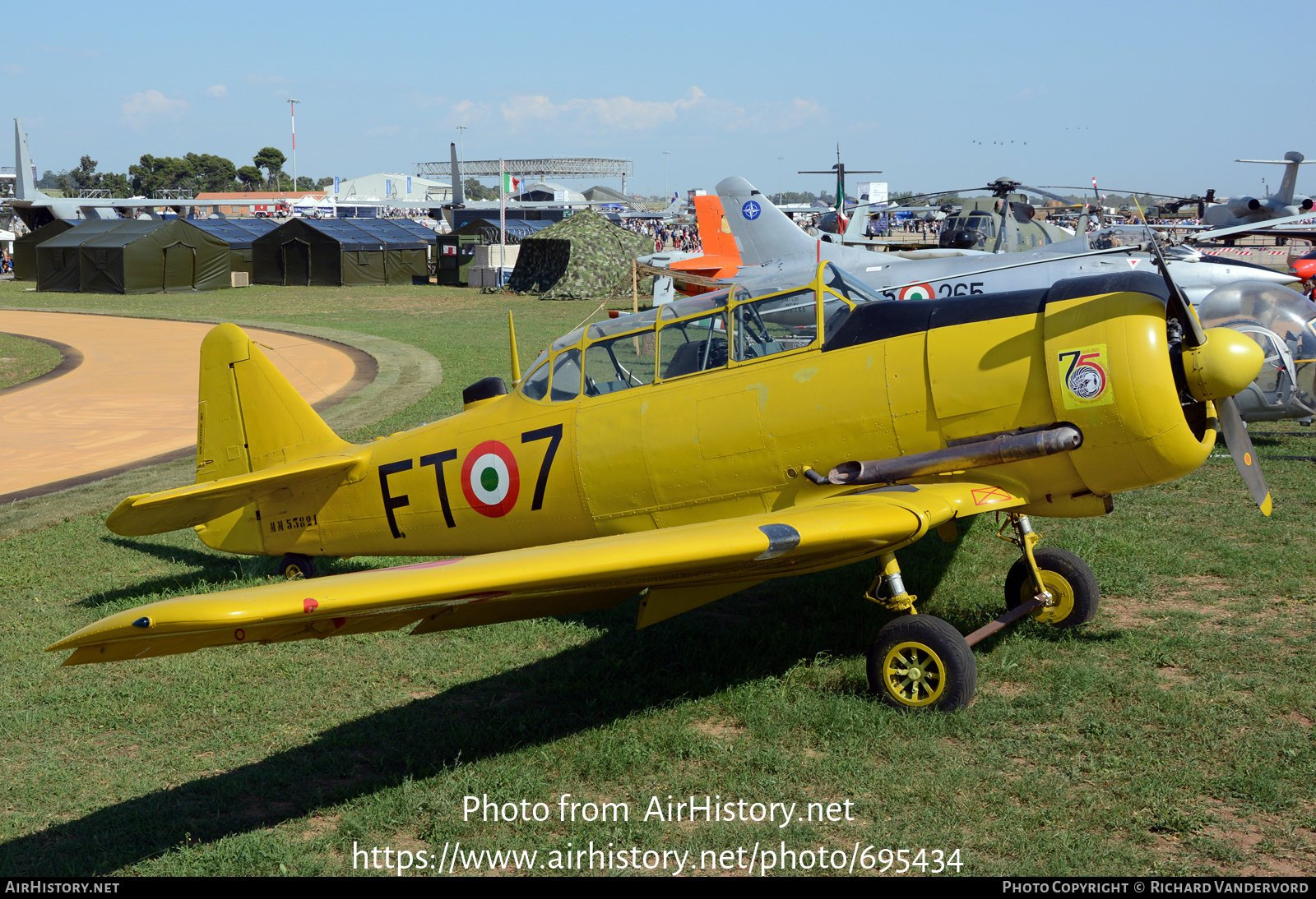 Aircraft Photo of MM53821 | North American T-6H Harvard Mk IV | Italy - Air Force | AirHistory.net #695434