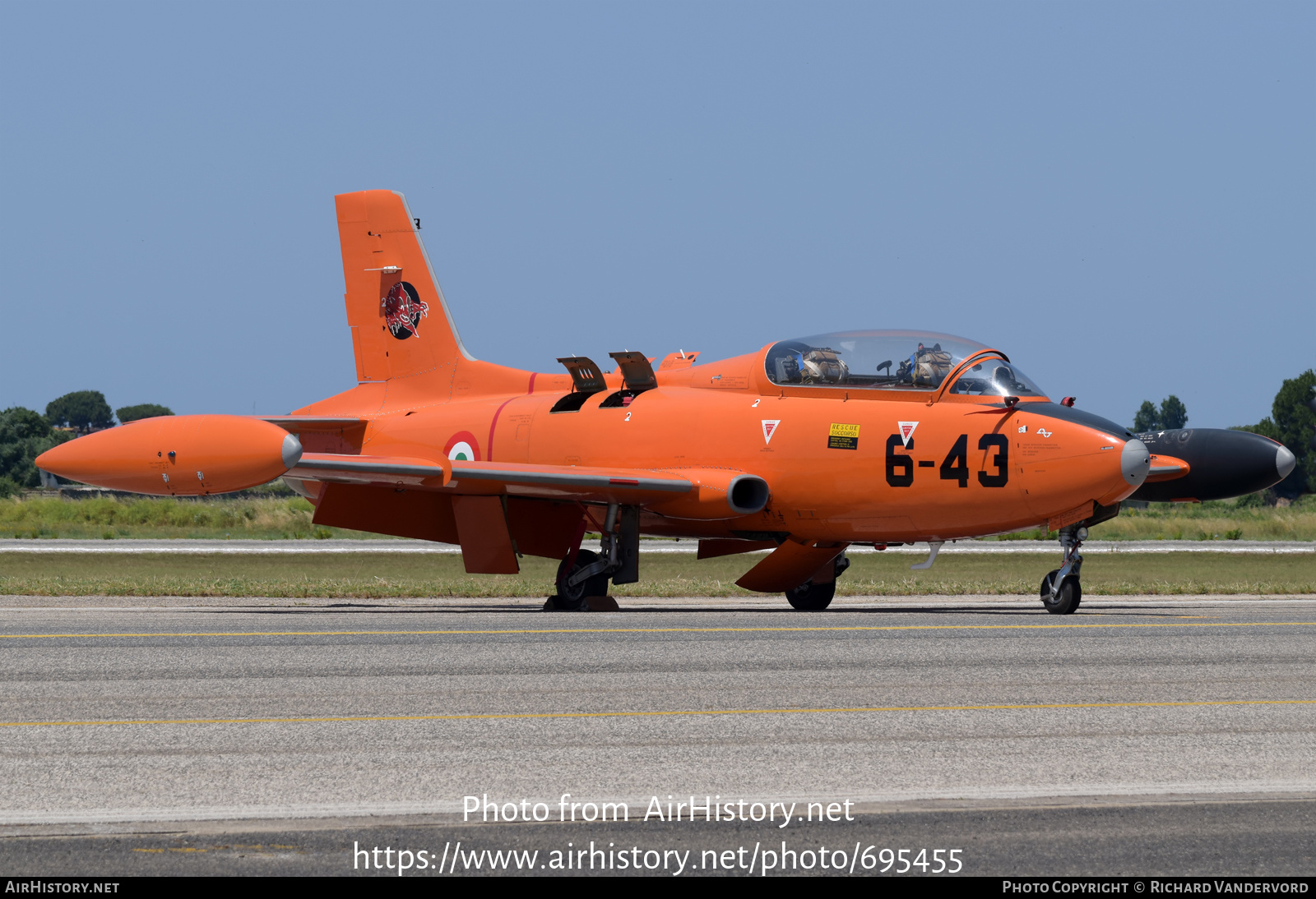 Aircraft Photo of I-RVEG / MM54168 | Aermacchi MB-326E | Italy - Air Force | AirHistory.net #695455