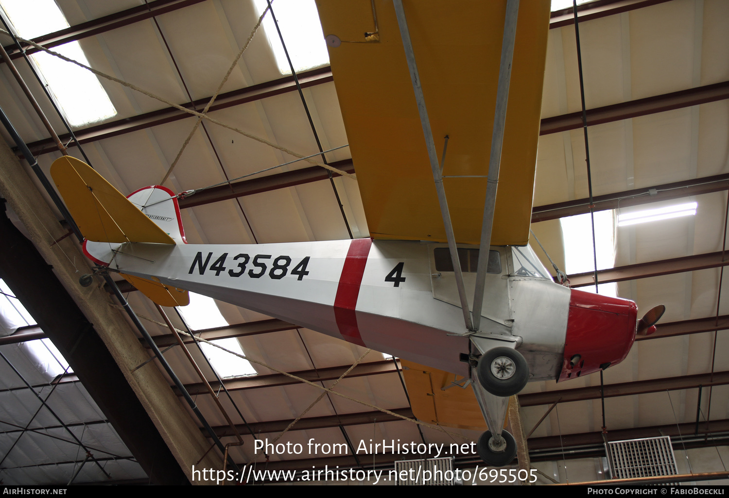 Aircraft Photo of N43584 | Taylorcraft BC-12D | AirHistory.net #695505